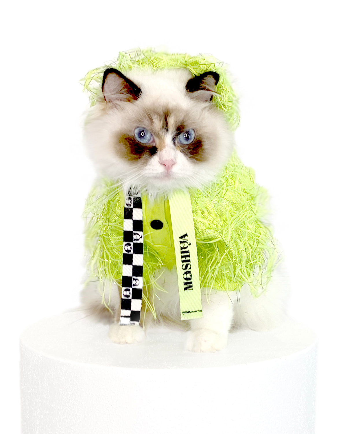 I Woof U Green Cat Hoodie