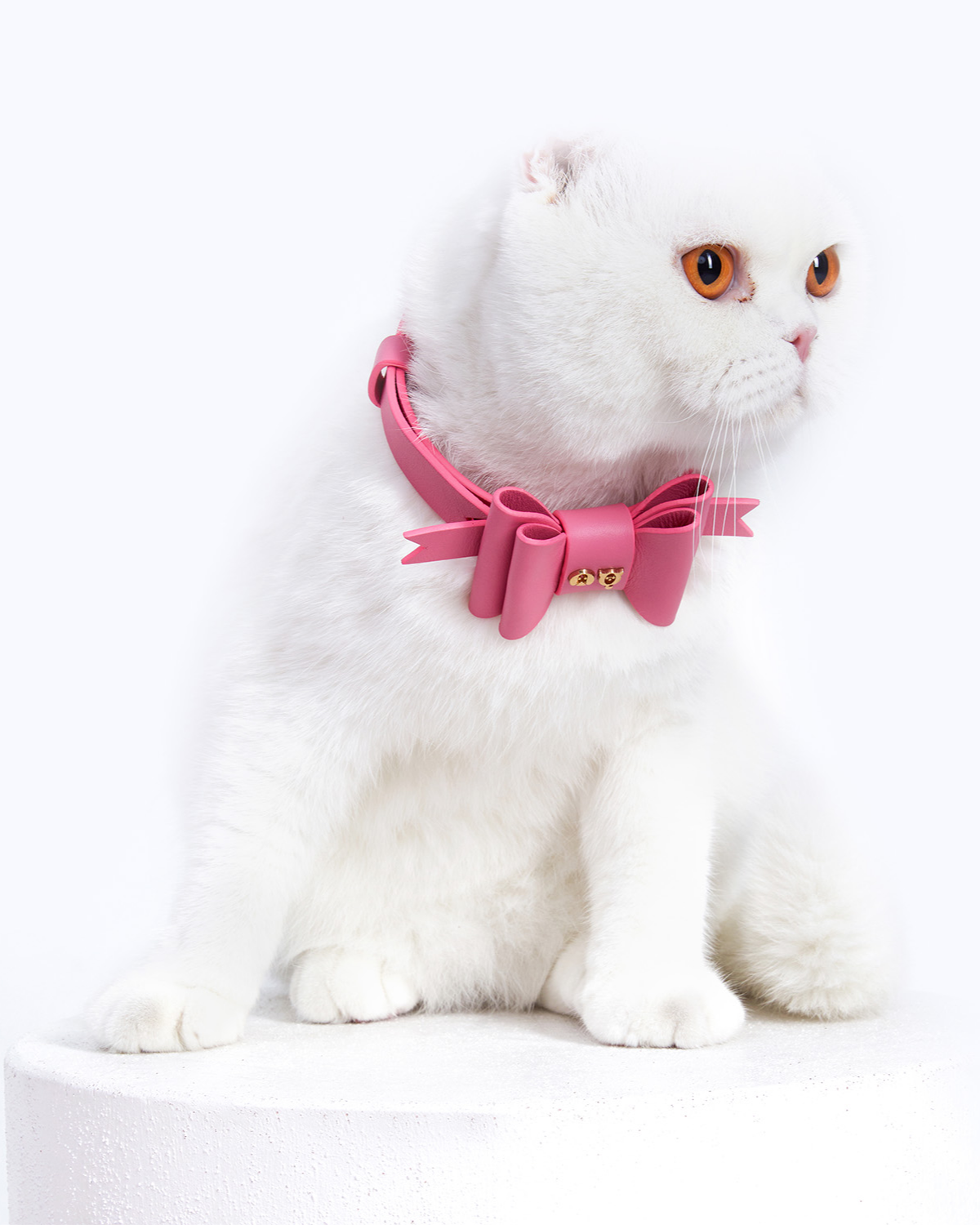 Metapink Bow Cat Collar