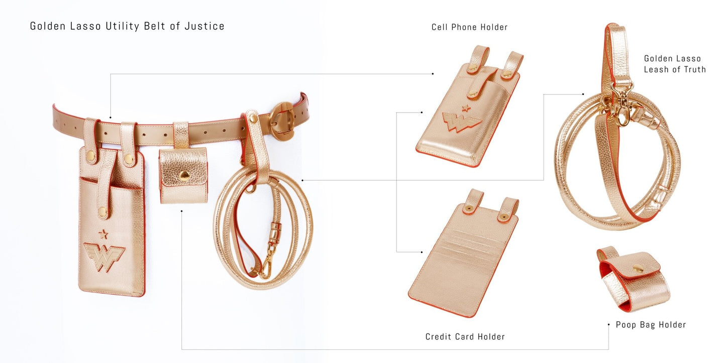 Golden Utility Belt with Leash - Moshiqa Store