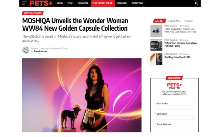 PET PLUS MAG - Moshiqa Unveils WW84 Collection - Iconic & Glamorous Pet Accessories