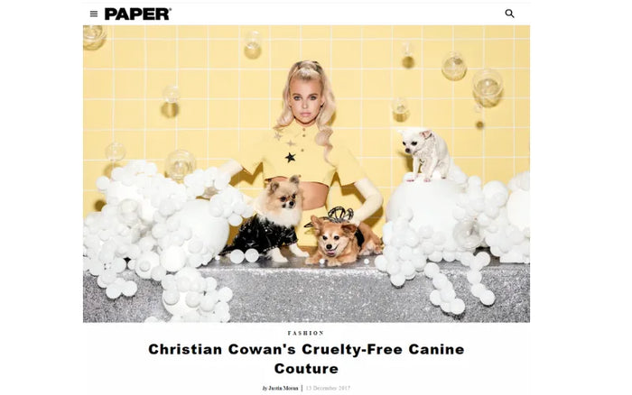PAPER - Christian Cowan’s Canine Couture - Glittery Fashion for Pets