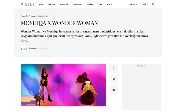 ELLE-  Moshiqa x Wonder Woman - Empowering Luxury Pet Accessories