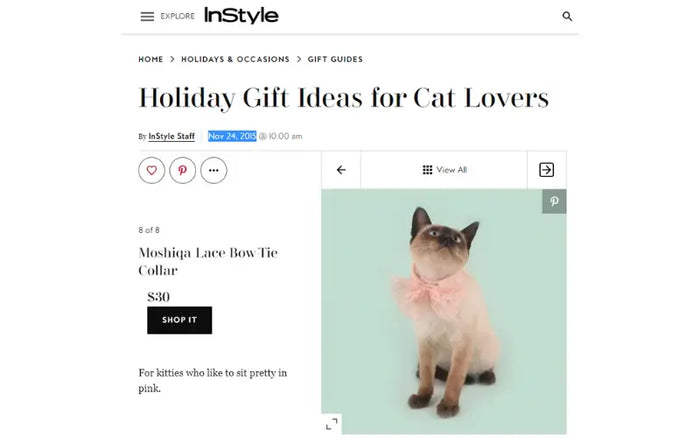 INSTYLE - Holiday Gift Ideas for Cat Lovers