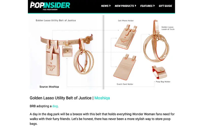 POP INSIDER - Wonder Woman 1984 Gear Is Here - Stylish Pet Accessories by Moshiqa