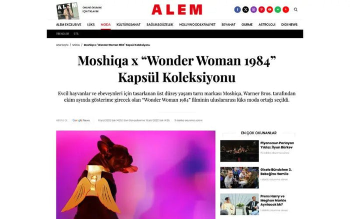 ALEM - Moshiqa x Wonder Woman 1984 - Luxury Pet Fashion Meets Superhero Style - Moshiqa Store