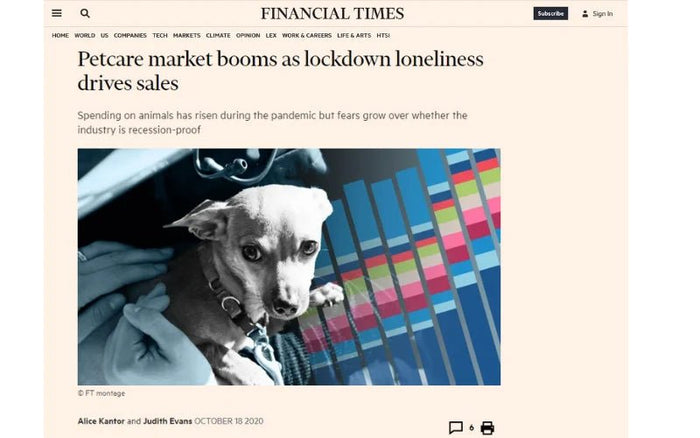 FINANCIAL TIMES - Petcare Market Booms - Luxury Pet Accessories on the Rise - Moshiqa Store