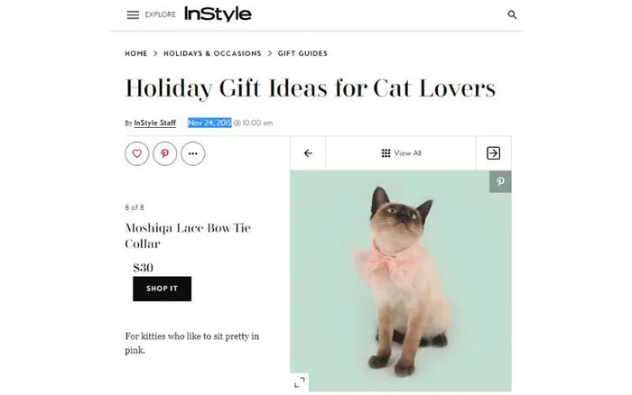 INSTYLE - Holiday Gift Ideas for Cat Lovers - Moshiqa Store