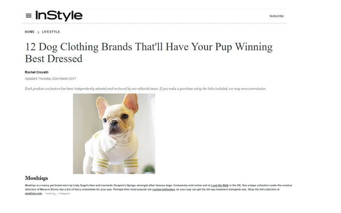 INSTYLE - Your Pup Winning Best Dressed - Moshiqa Store