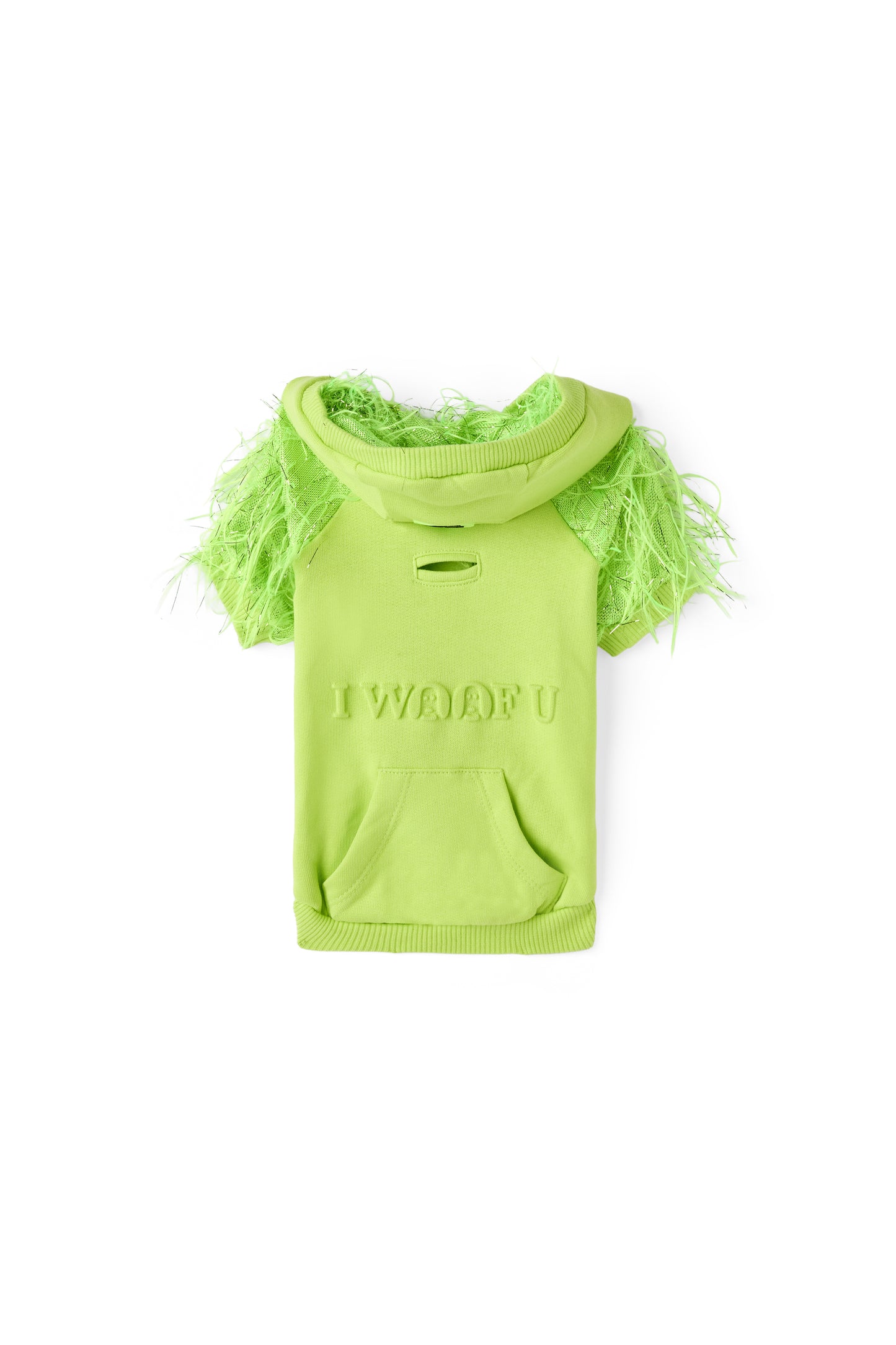 I Woof U Green Cat Hoodie