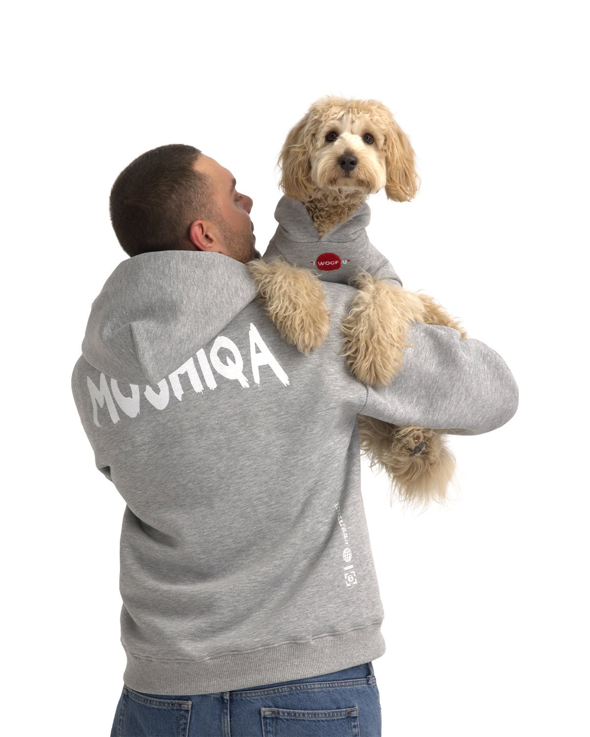 I Woof U Grey Human Jacket - Moshiqa Store
