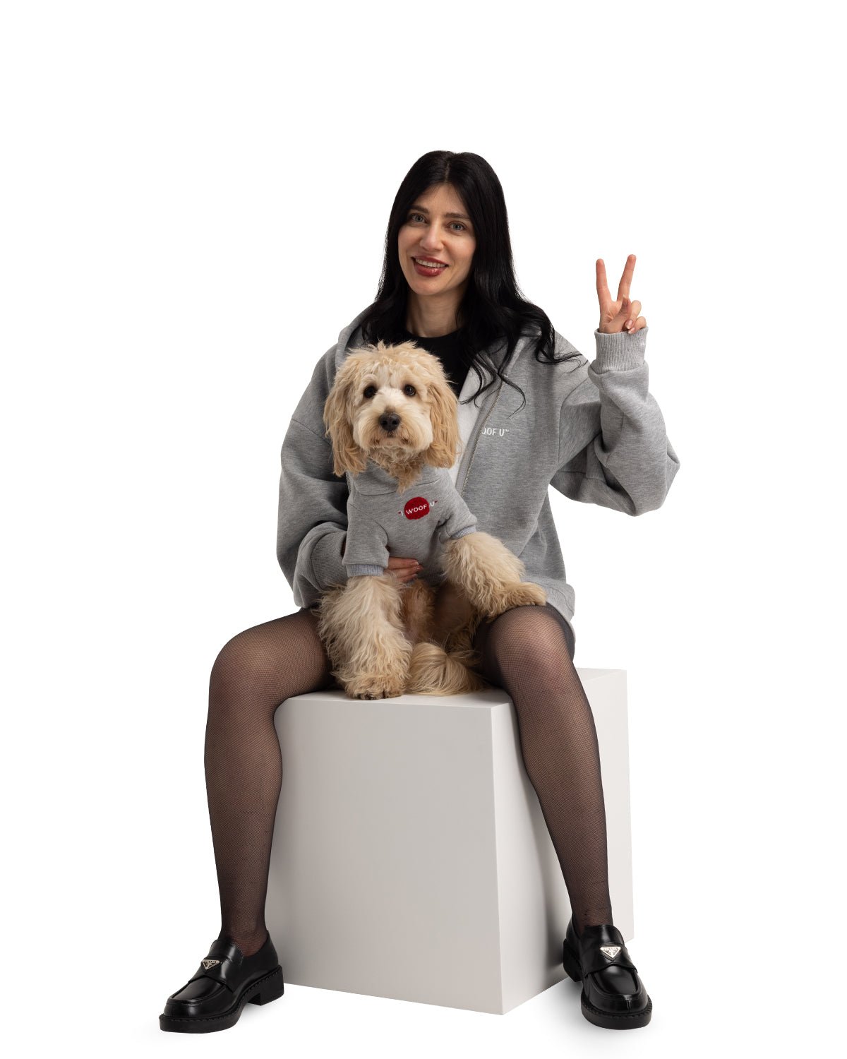 I Woof U Grey Human Jacket - Moshiqa Store