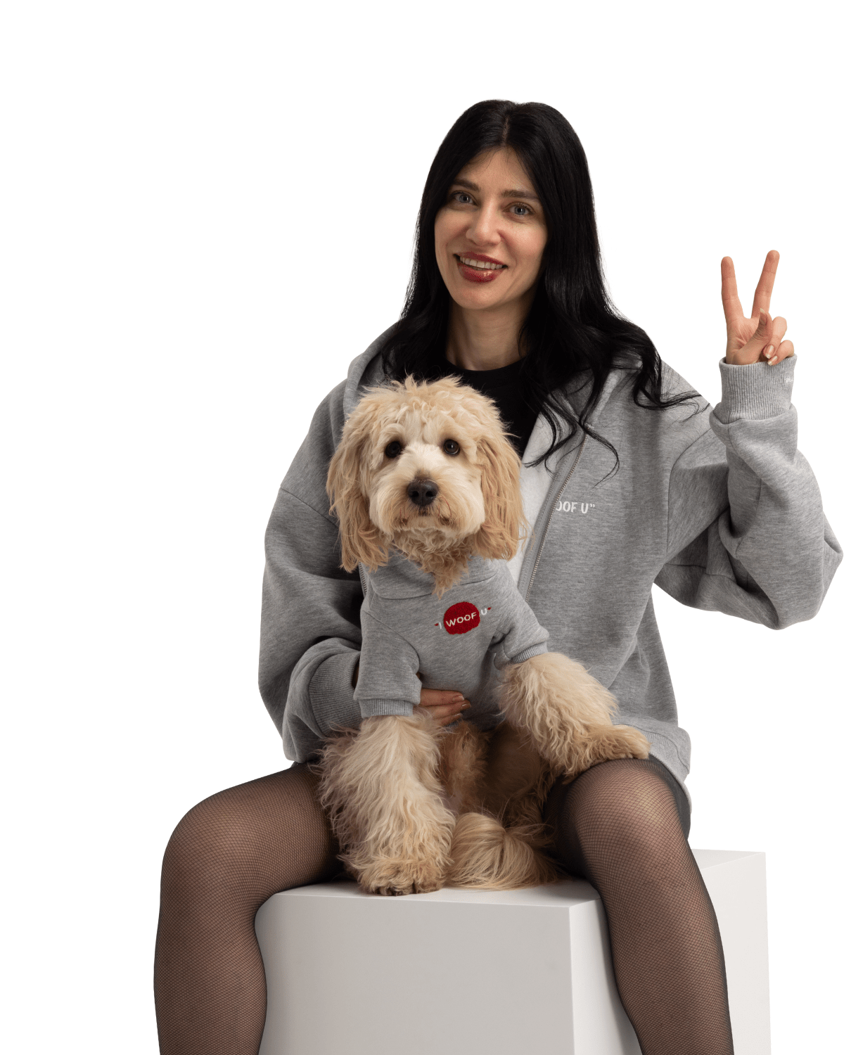 I Woof U Grey Pet Hoodie - Moshiqa Store