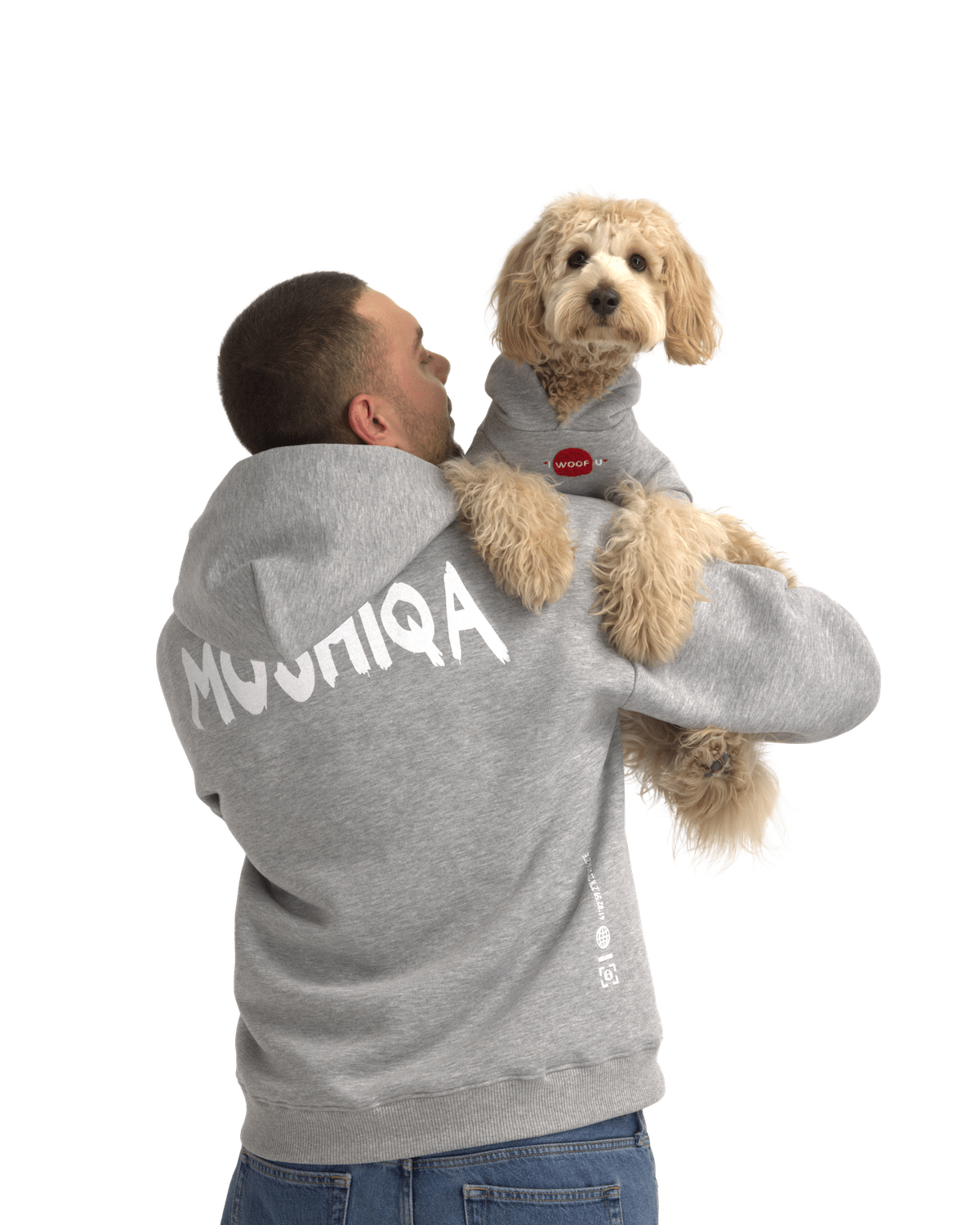 I Woof U Grey Pet Hoodie - Moshiqa Store