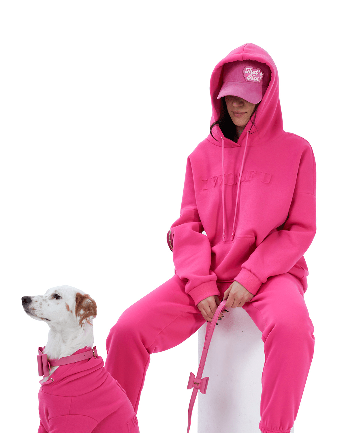 I Woof You Pink Matching Hoodie - Moshiqa Store